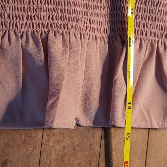 Wishing Waves Smocked Ruffle Cropped Top Size XL - Picture 8 of 10